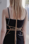 BASERANGE 25 Spring/Summer France Silk Toma Top Strap Vest BAS-TOMA-WS-AU23-HEI Black